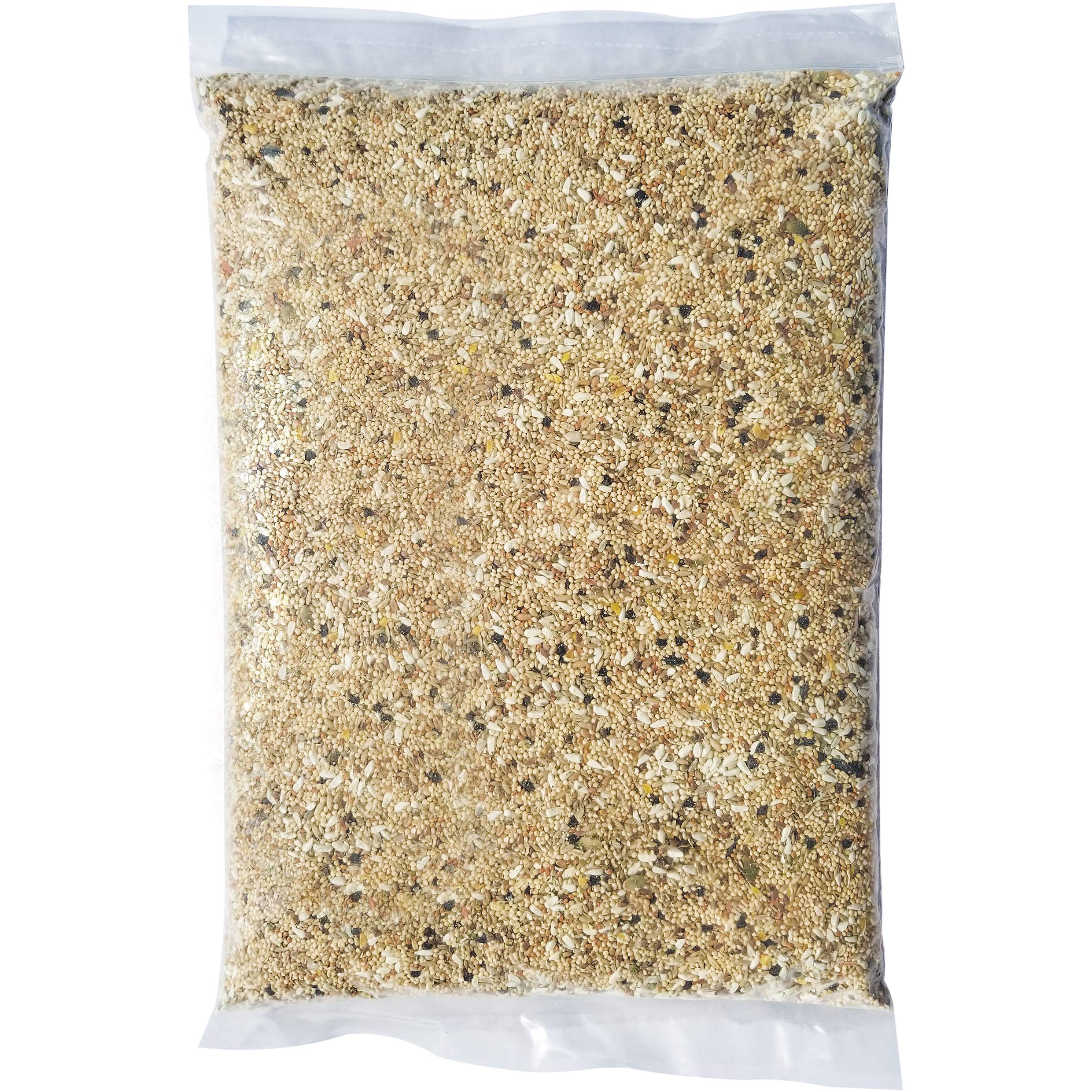 Volkman Seed Avian Science closeup showing diverse mix for feather health.