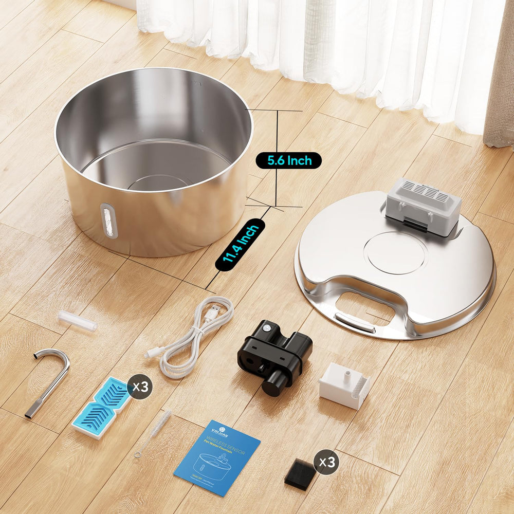 Voluas 7L capacity supports multiple pets between refills