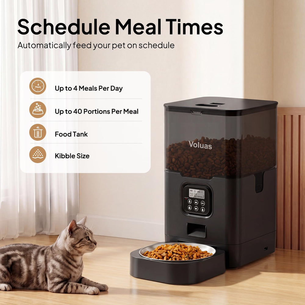 Voluas desiccant compartment view ensures kibble freshness.