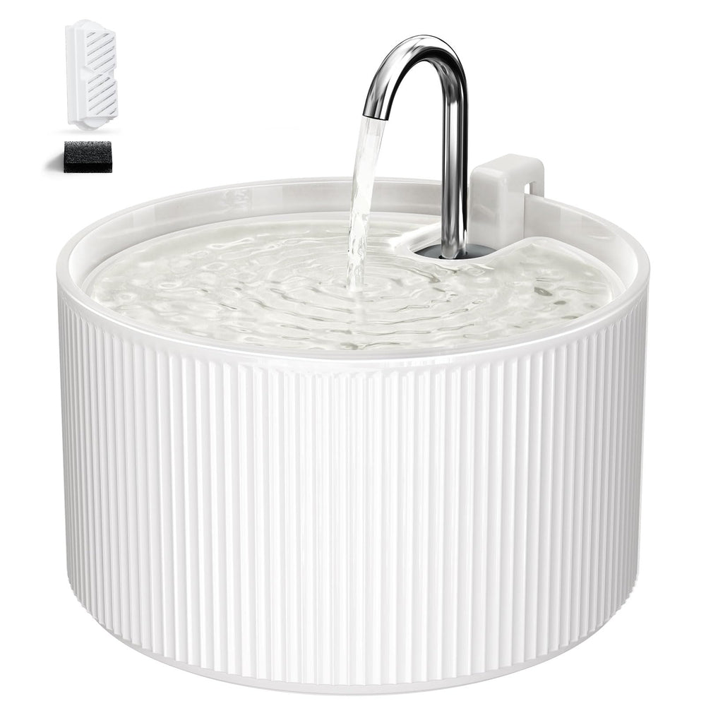 Voluas ceramic cat water fountain with 2.2L capacity, ideal for steady hydration.