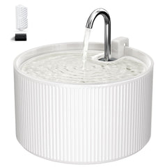 Voluas ceramic cat water fountain with 2.2L capacity, ideal for steady hydration.