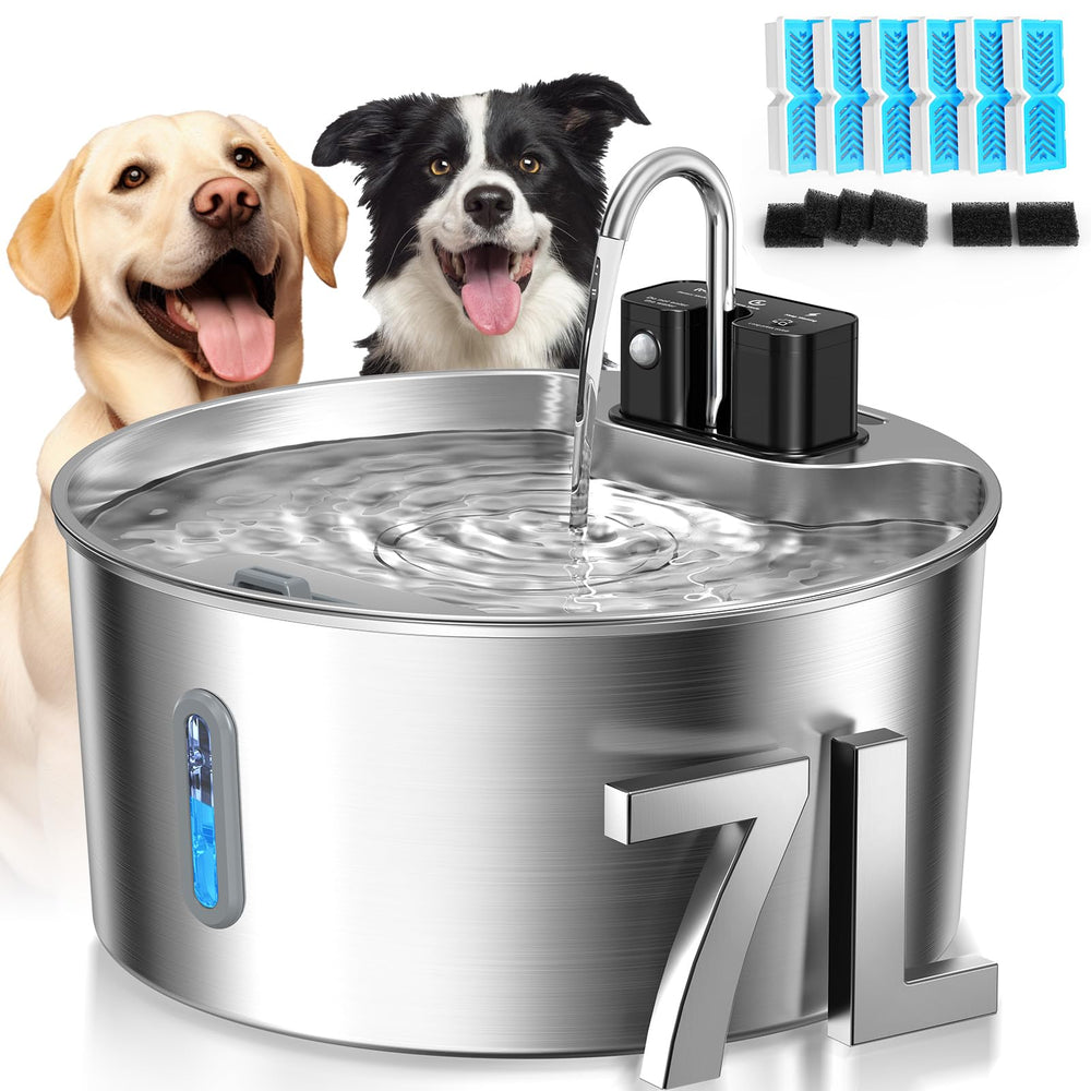 Voluas wireless dog water fountain setup for flexible placement and steady hydration.