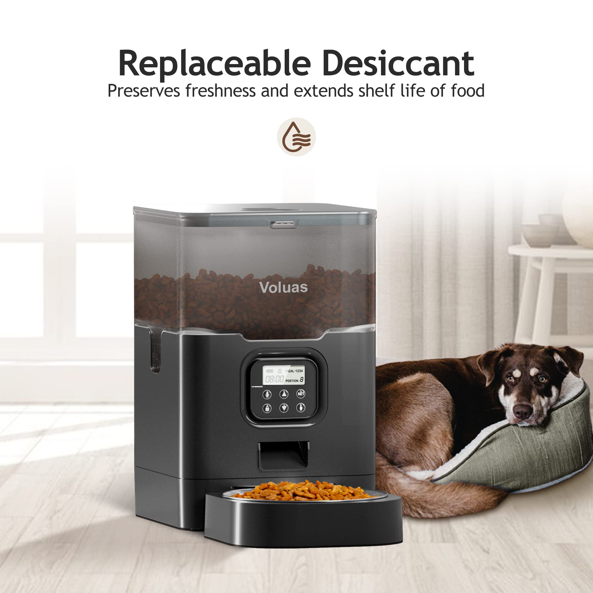 Voluas dual power supply keeps meals available during power outages.