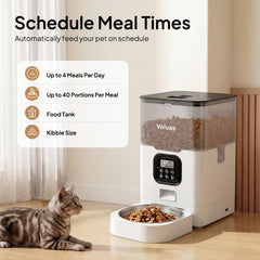 Voluas feeder LCD control panel enables simple scheduling