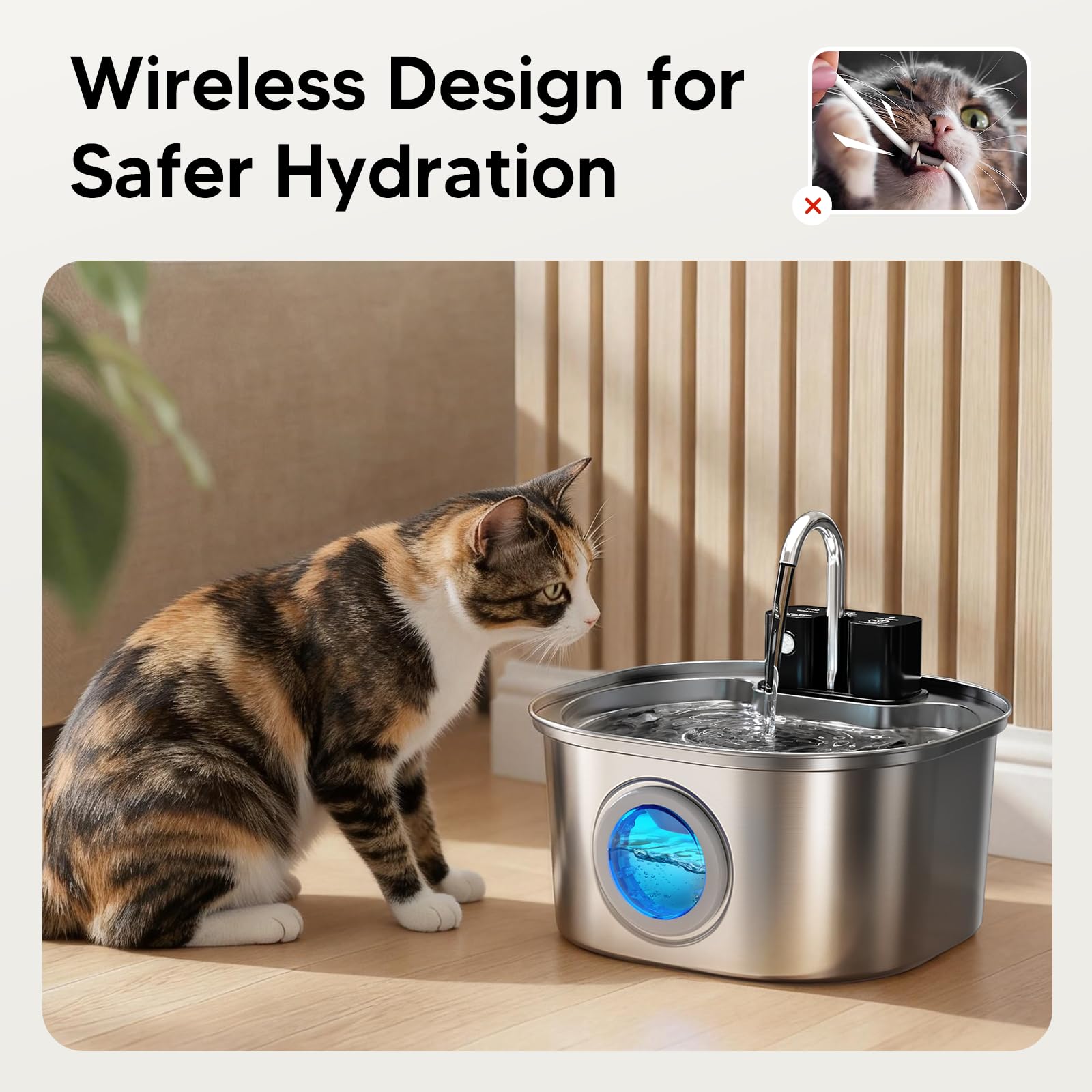 Voluas four-layer filtration system close-up emphasizing clean, fresh-tasting water