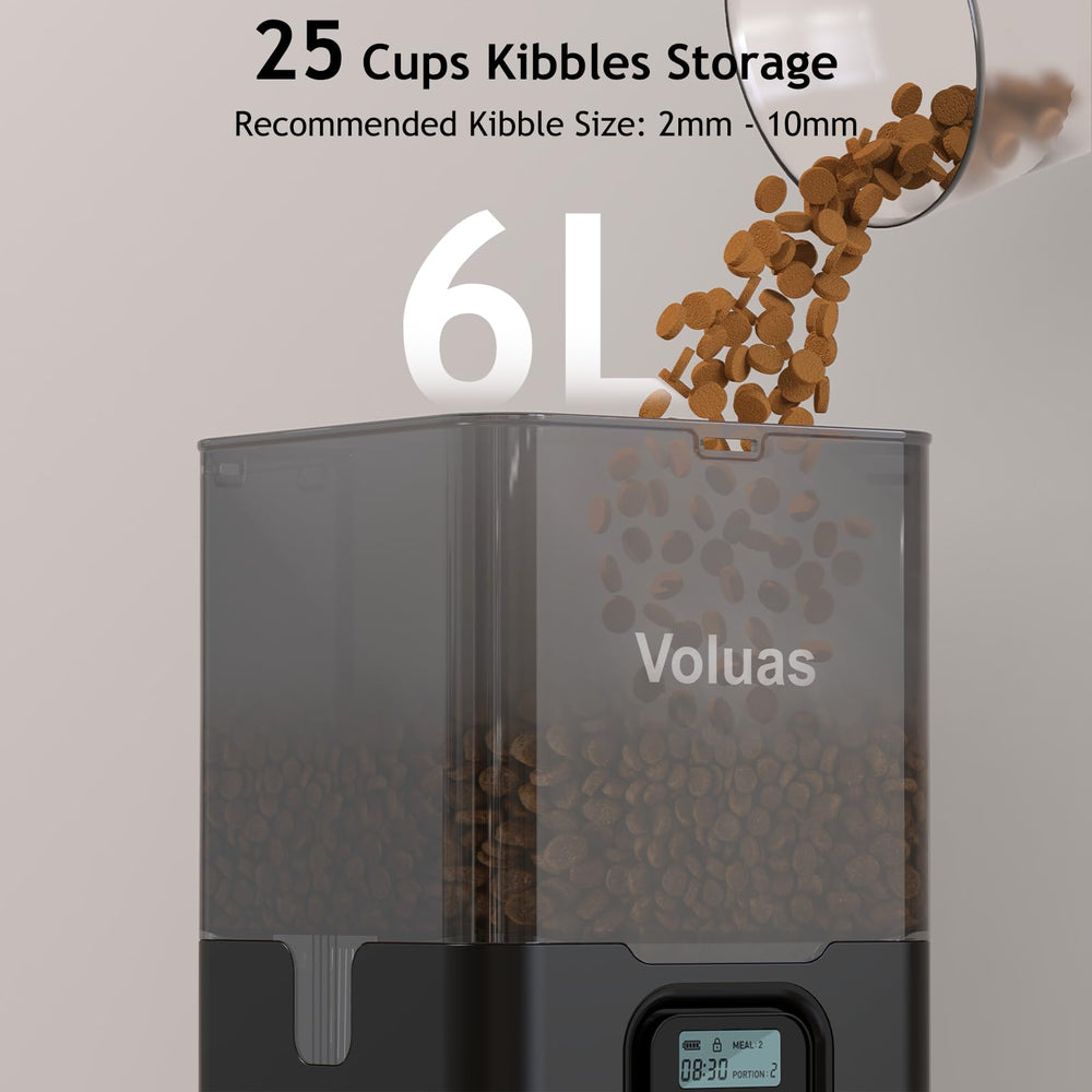 Voluas memory-function timer keeps meal times even during outages.