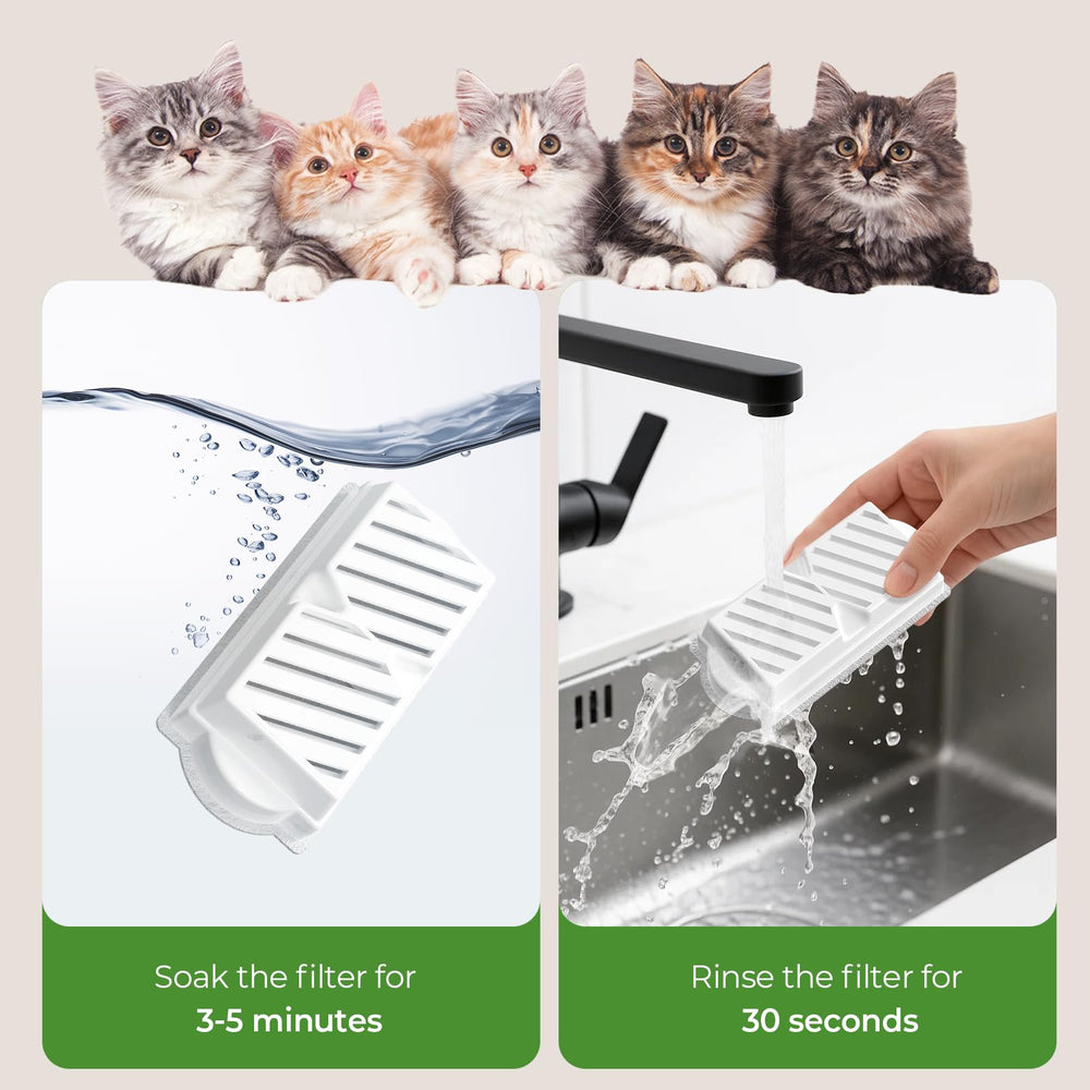 Voluas multi-layer filtration diagram showing hair and dirt removal.