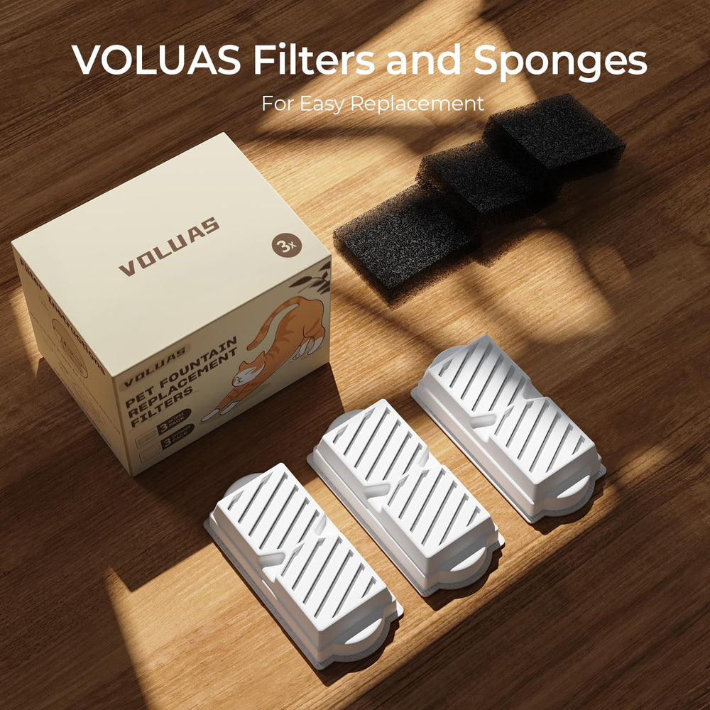 Voluas replacement sponges protect the pump and extend life.