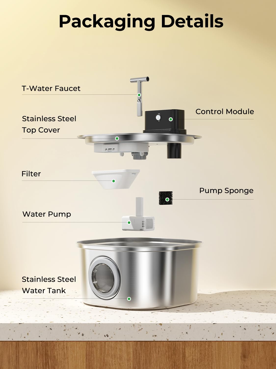 Voluas easy clean design with detachable parts for simple maintenance