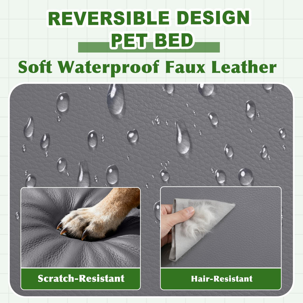 Vonabem double-sided leather bed with wipe-clean surface for quick maintenance