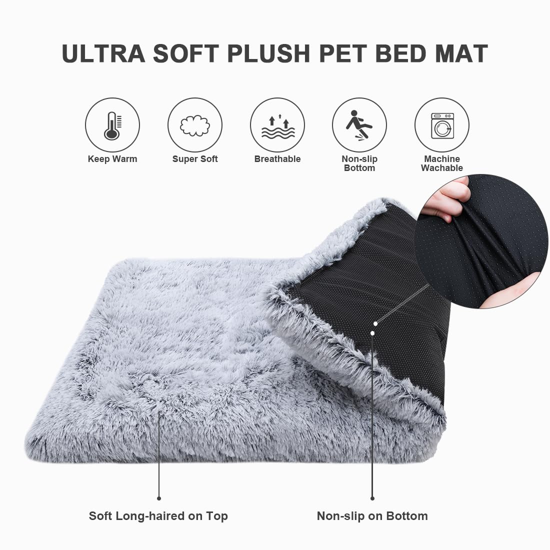 Indoor-outdoor versatility of Vonabem grey dog bed in home and yard