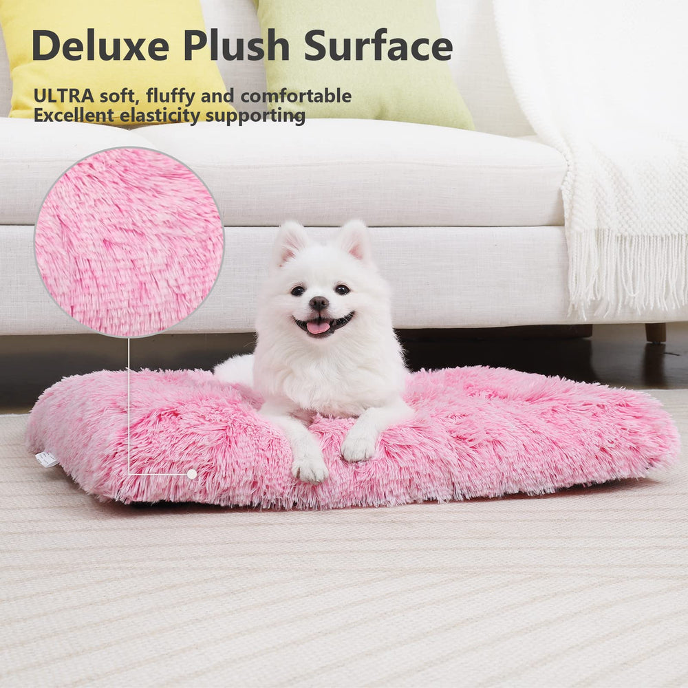 Vonabem pink plush fabric close-up shows soft texture for comfort.