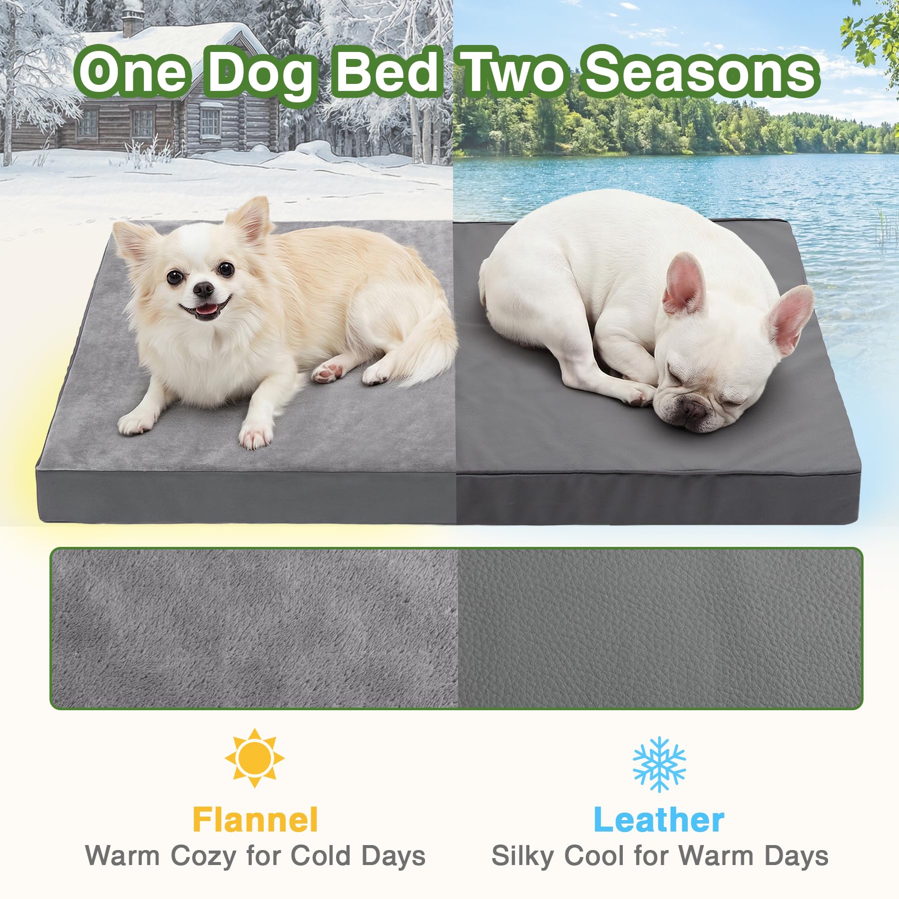 Vonabem reversible faux leather and soft flannel surface