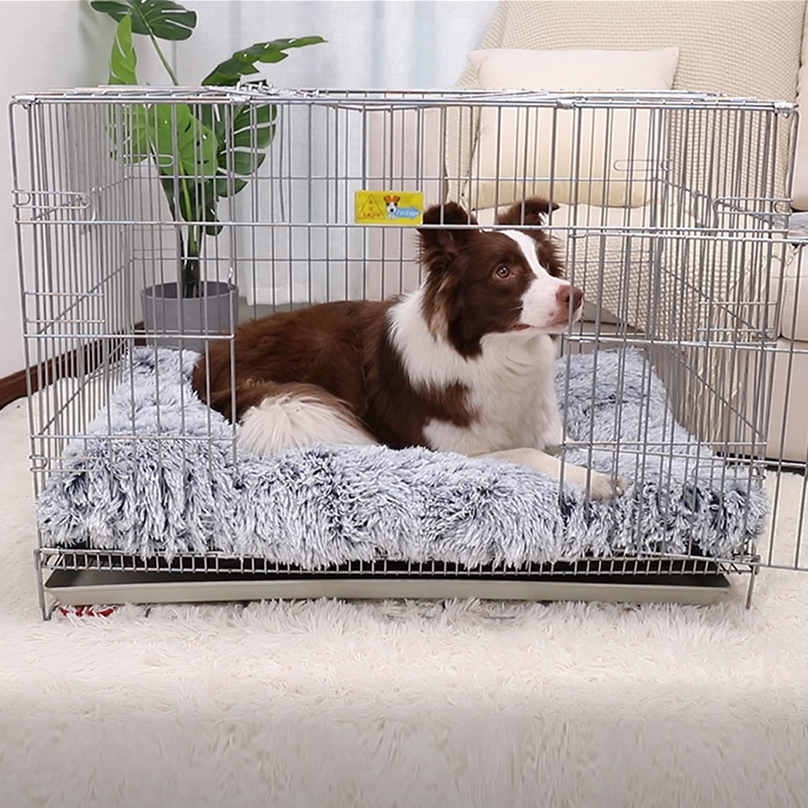 Machine washable Vonabem dog bed in grey for easy cleanup