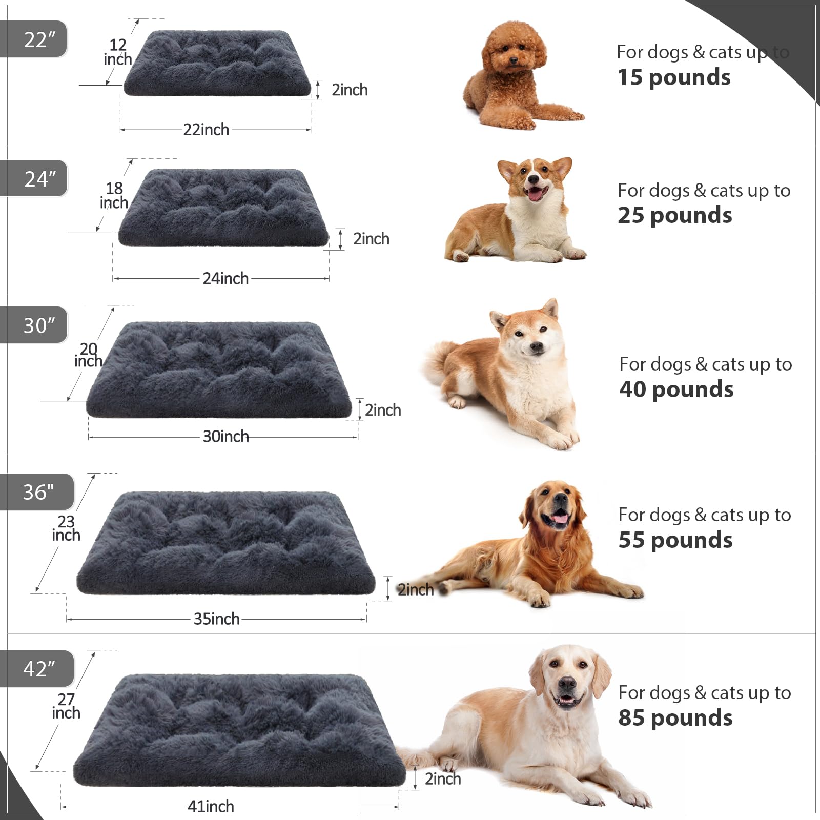Vonabem XL bed suitable for dogs up to 90 pounds.