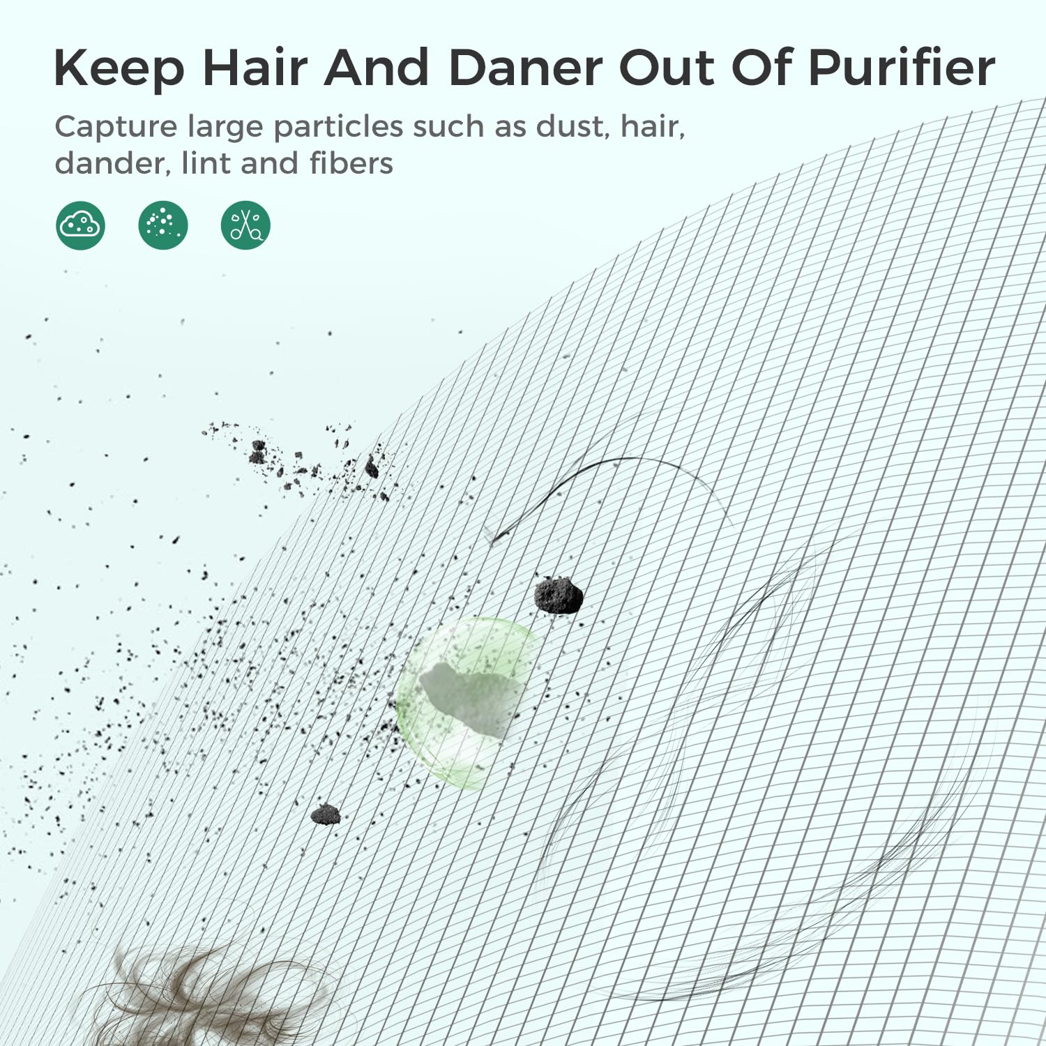 VOOPNU DH-JHD08 anti-allergy layer targets pet dander for improved room comfort.