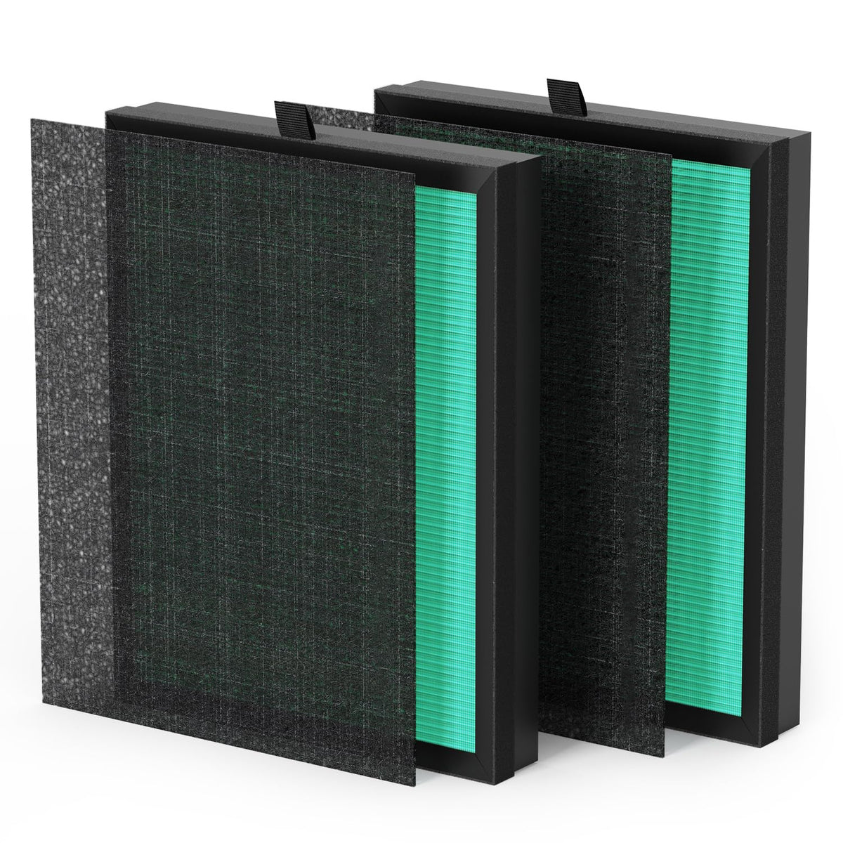 VOOPNU DH-JHD08 true H13 filter pack in green for reducing allergens at home.