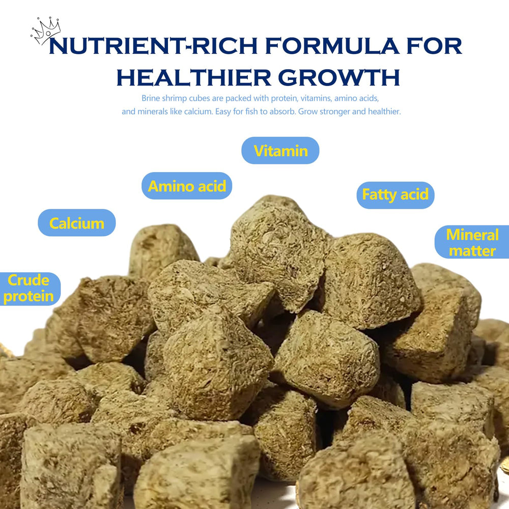 Vorenzyme cubes floating on water surface for easy feeding and less mess