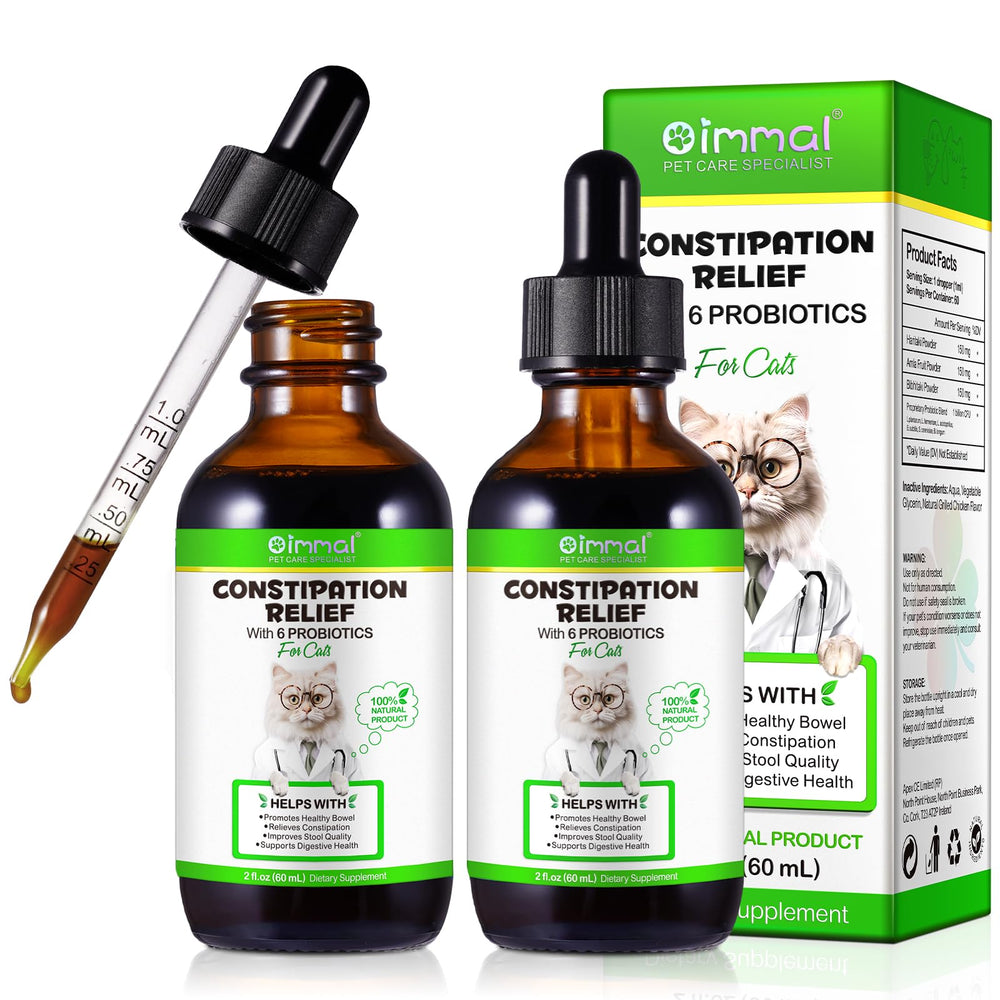 VOSIFSDIY cat constipation relief liquid drops bottle for quick support