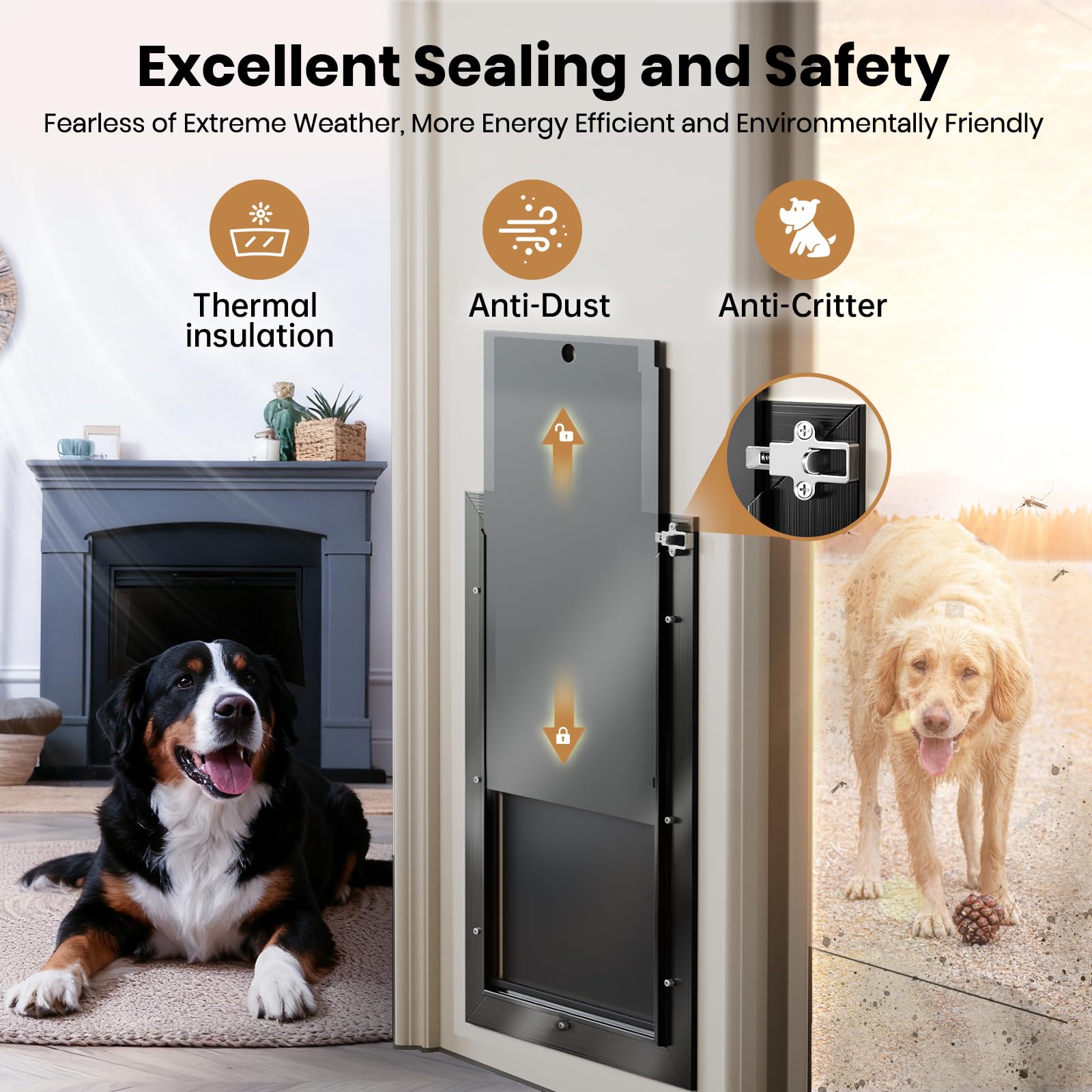 VOSOIR double magnetic flaps provide stronger wind and dust sealing