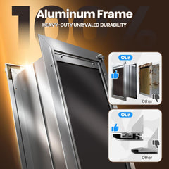 VOSOIR cat door showing two magnetic flaps for secure weather sealing