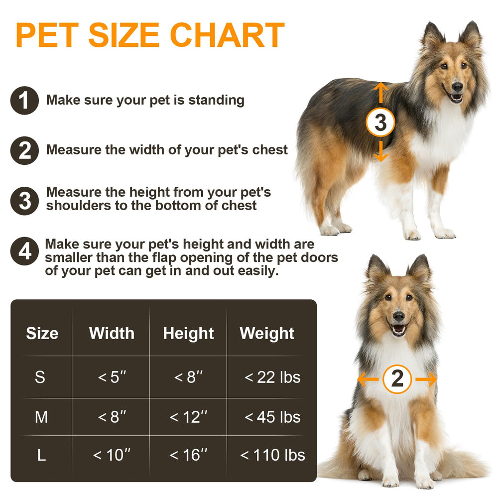 VOSOIR dog door aluminum locks enhance security when the panel is closed.