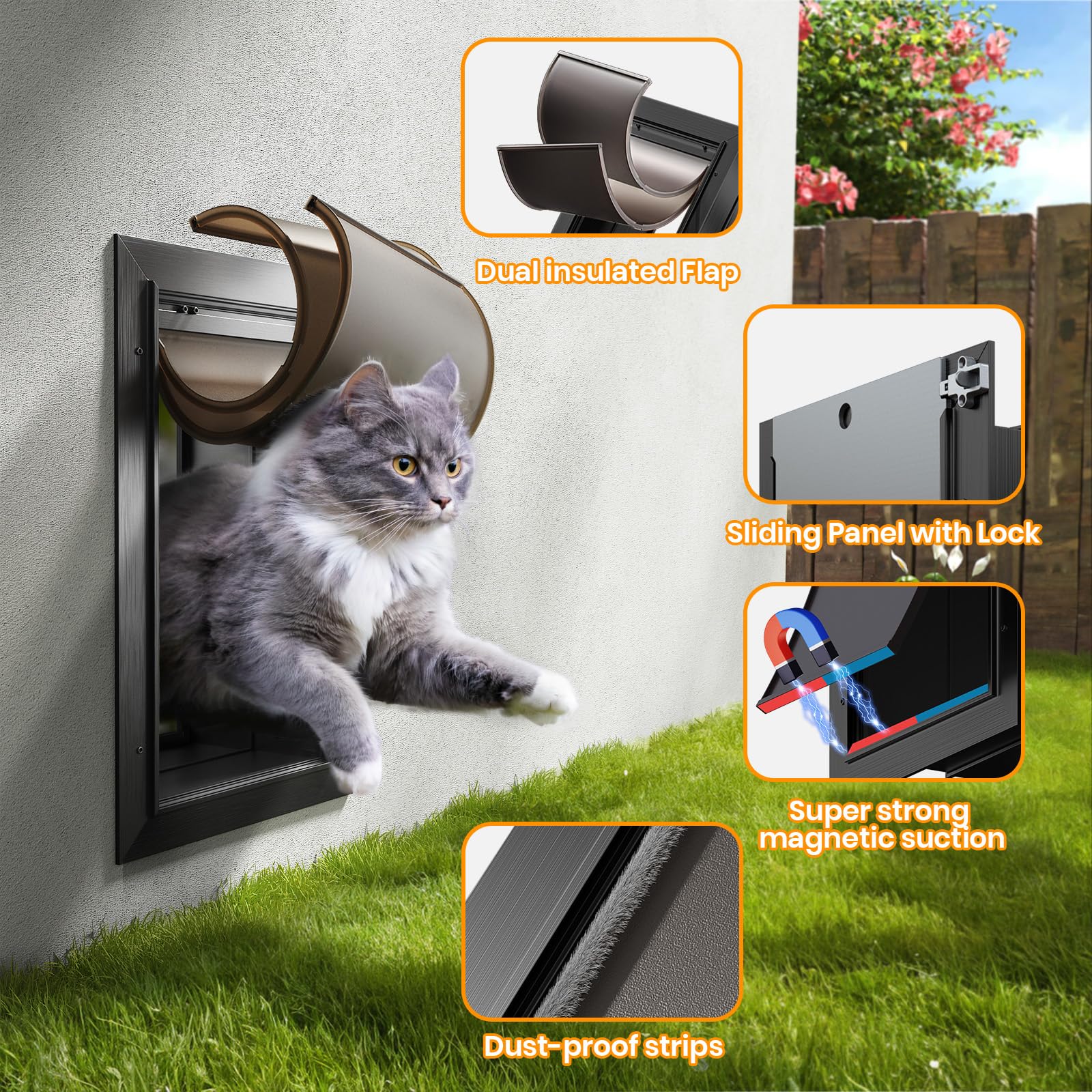 VOSOIR double flaps provide insulation and quiet access