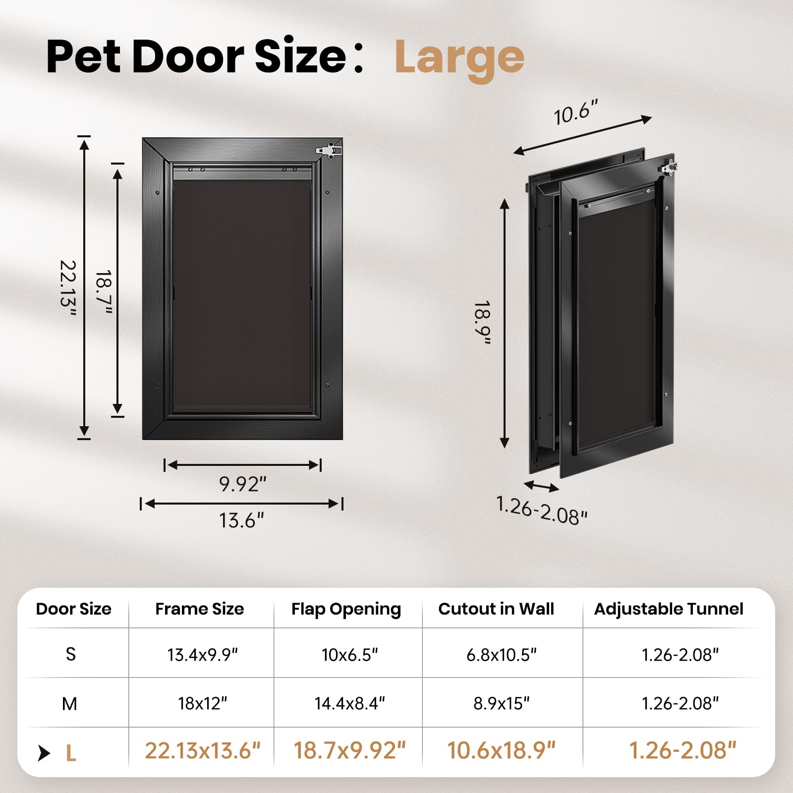 VOSOIR easy installation with templates fits most wood doors.