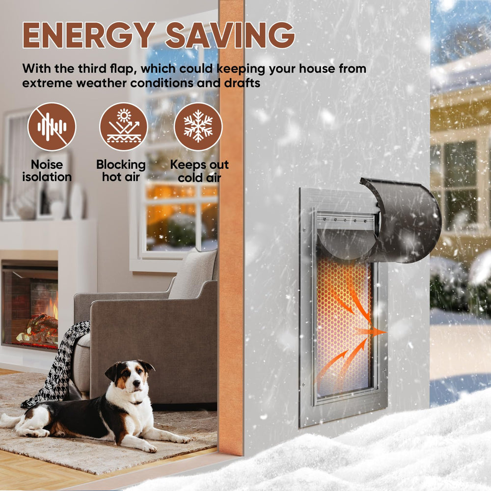 VOSOIR large dog door flap area 18.7 x 9.92 inches for spacious access