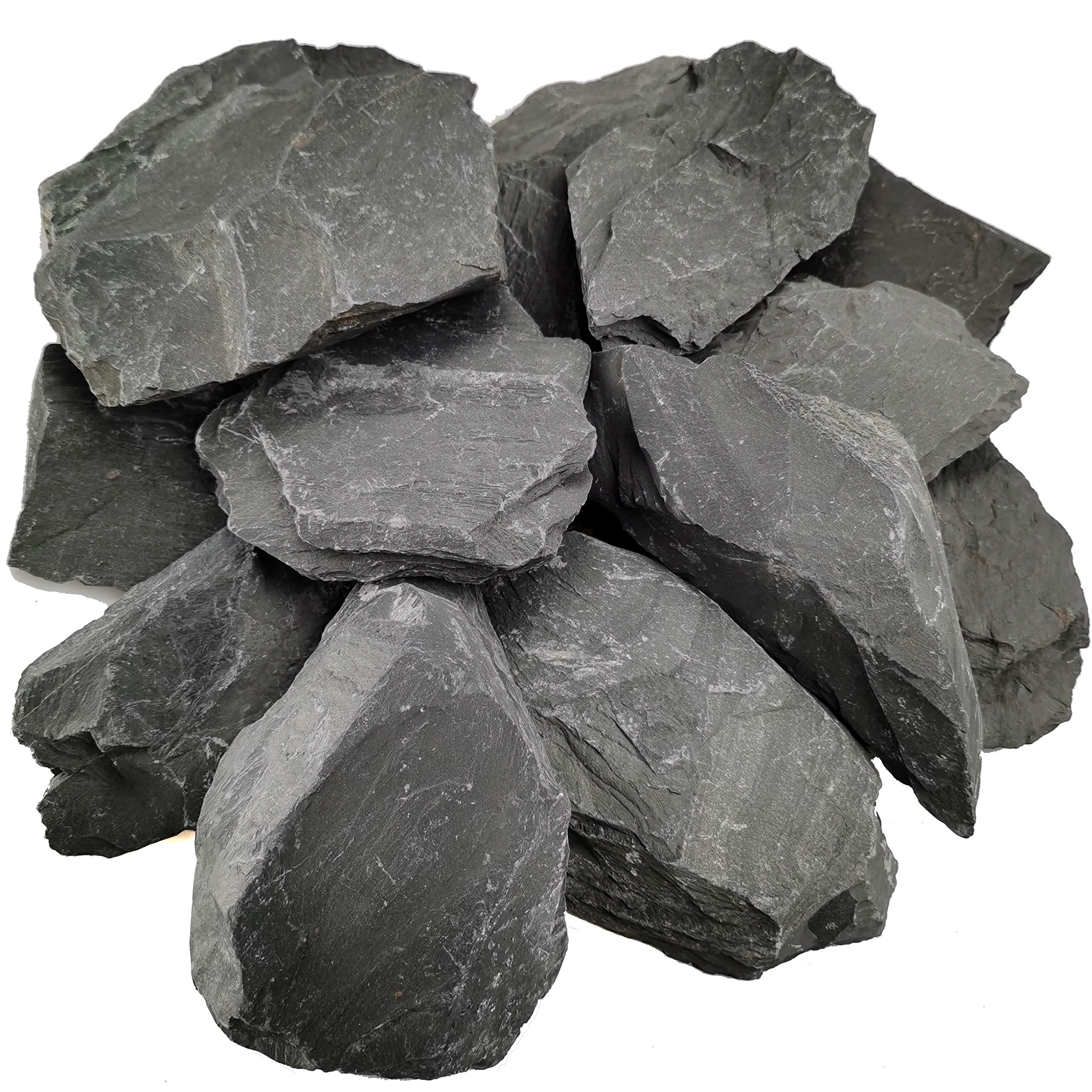 Voulosimi natural slate rocks show varied shapes for versatile aquarium décor.