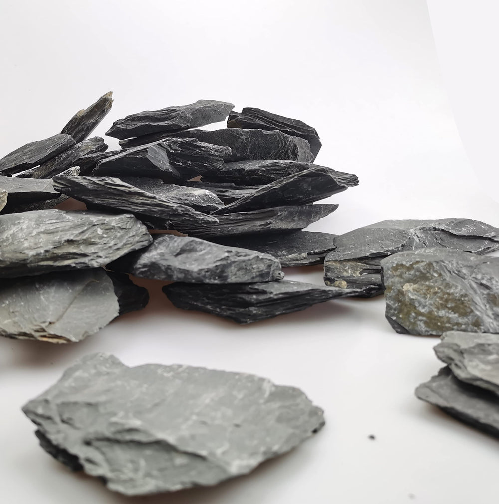 Voulosimi slate rocks with varied shapes add natural texture for ponds and walkways
