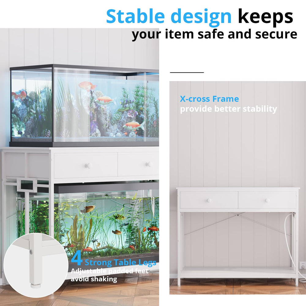 VOWNER stand with adjustable feet ensures balance on uneven floors.