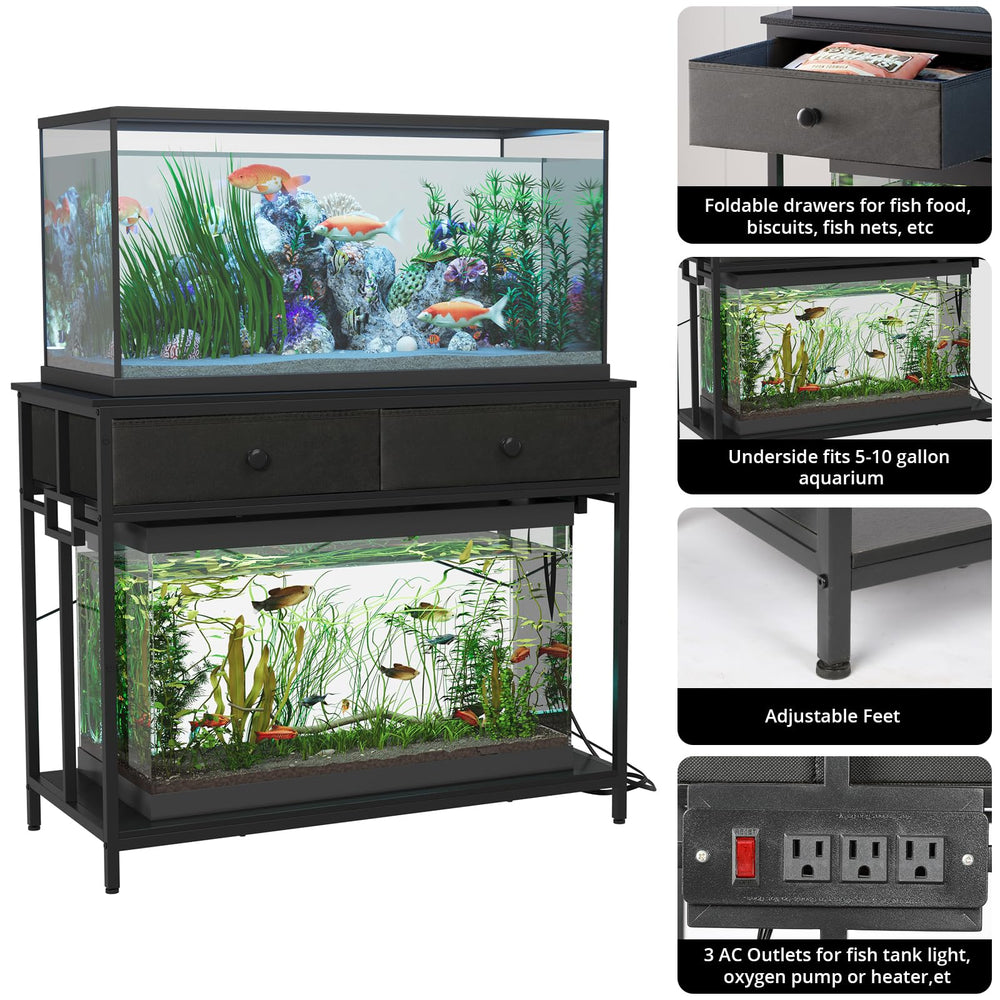 VOWNER black metal frame complements modern home or office spaces.