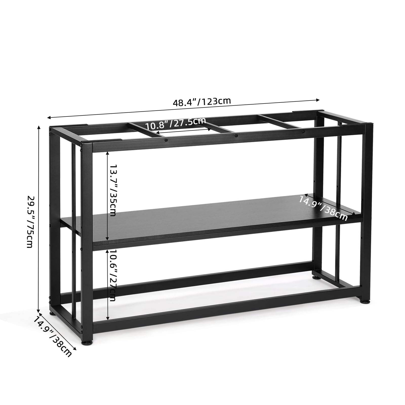 Close-up of VOWNER's 4 cm steel frame highlighting durability.