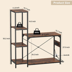 VOWNER stand showing two-tier desktop design for multiple tanks or gear.