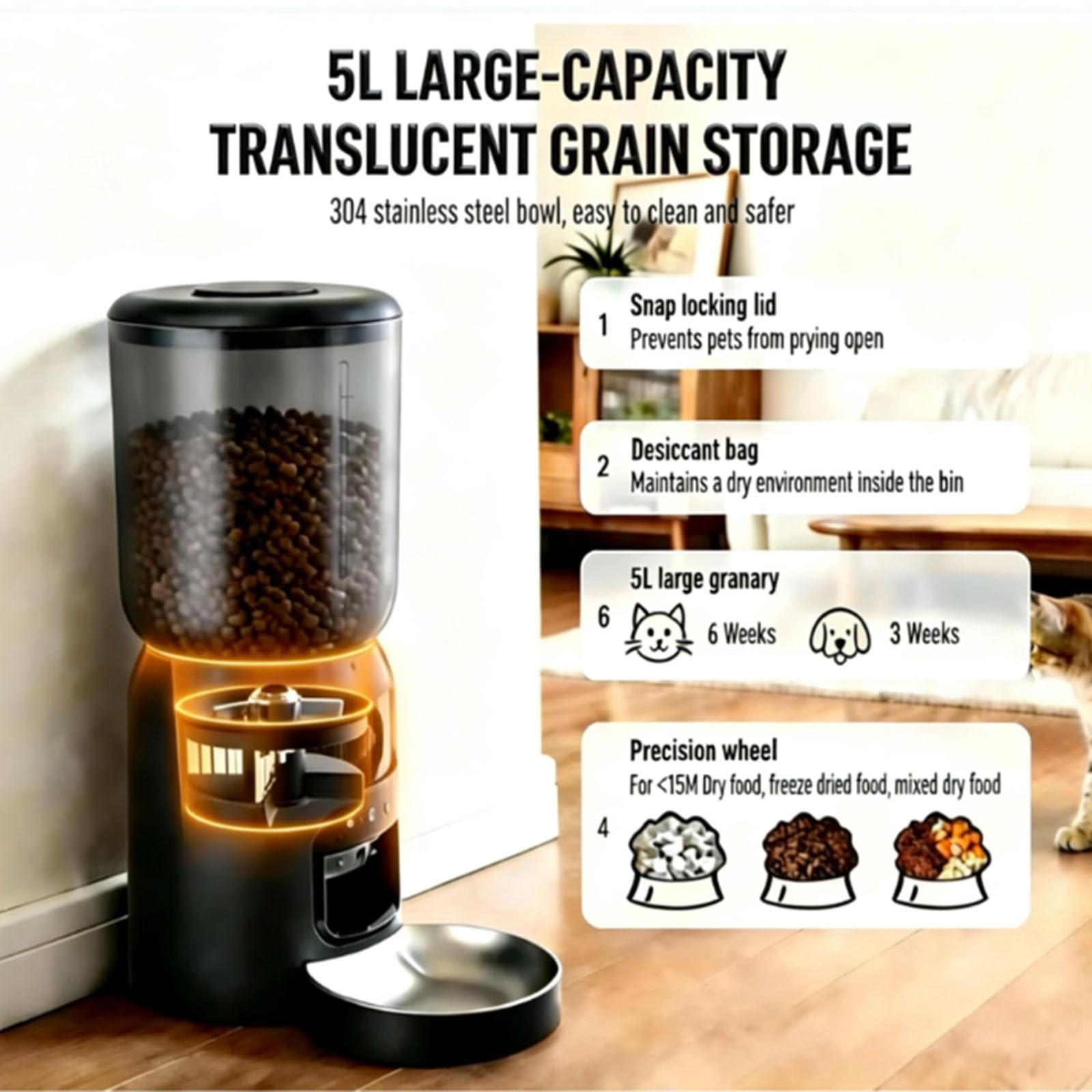 Voxblend 2K HD video provides clear day and night viewing of pets