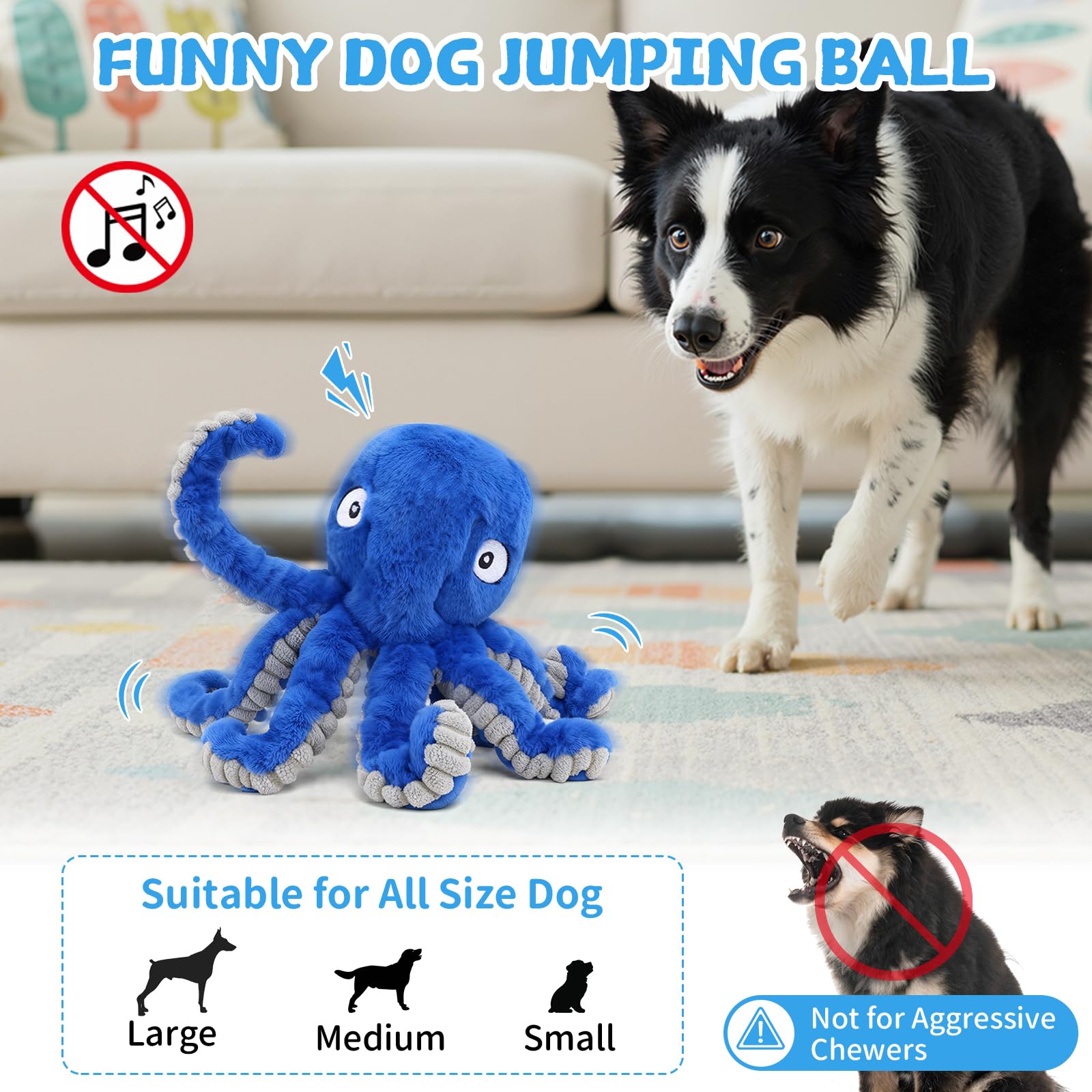 USB-rechargeable VOXGET dog toy for long play sessions.
