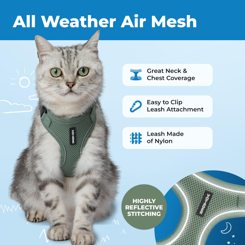 Voyager air mesh three-layer harness promotes breathable comfort during wear.
