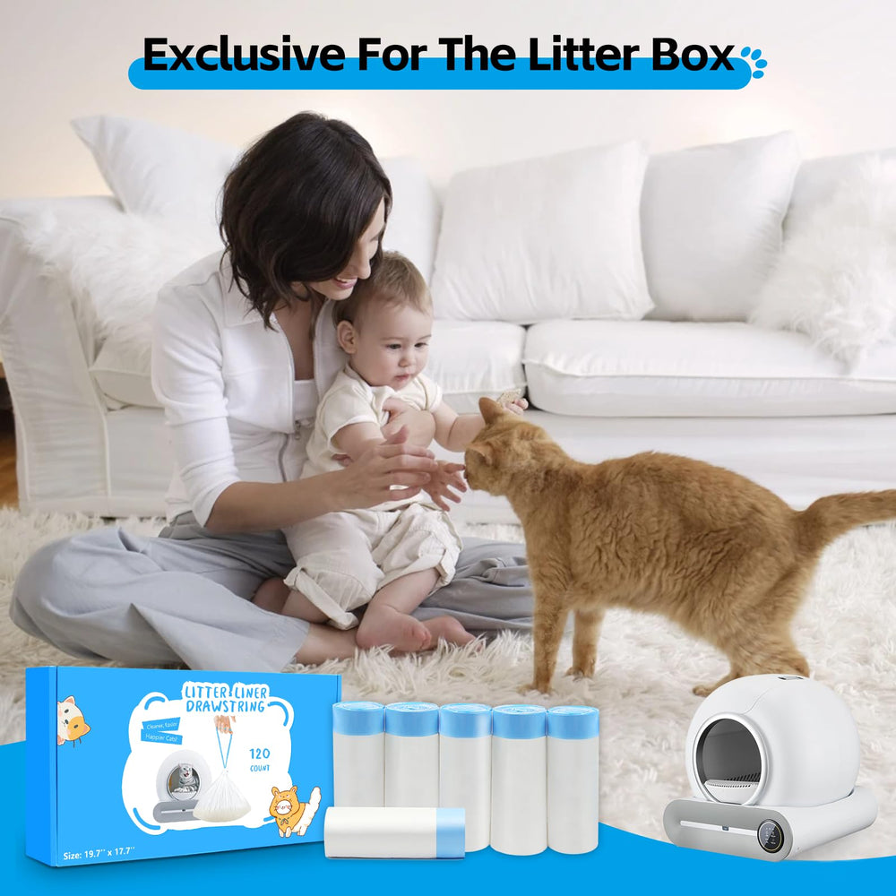 VOZIXALA 17.7 x 19.7 inch liners fit automatic litter boxes precisely