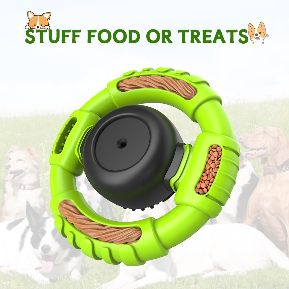 VRTOP dog toy with grooves for toothpaste or peanut butter application