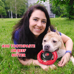 VRTOP dog toy with nylon rubber construction to resist tough gnaws.