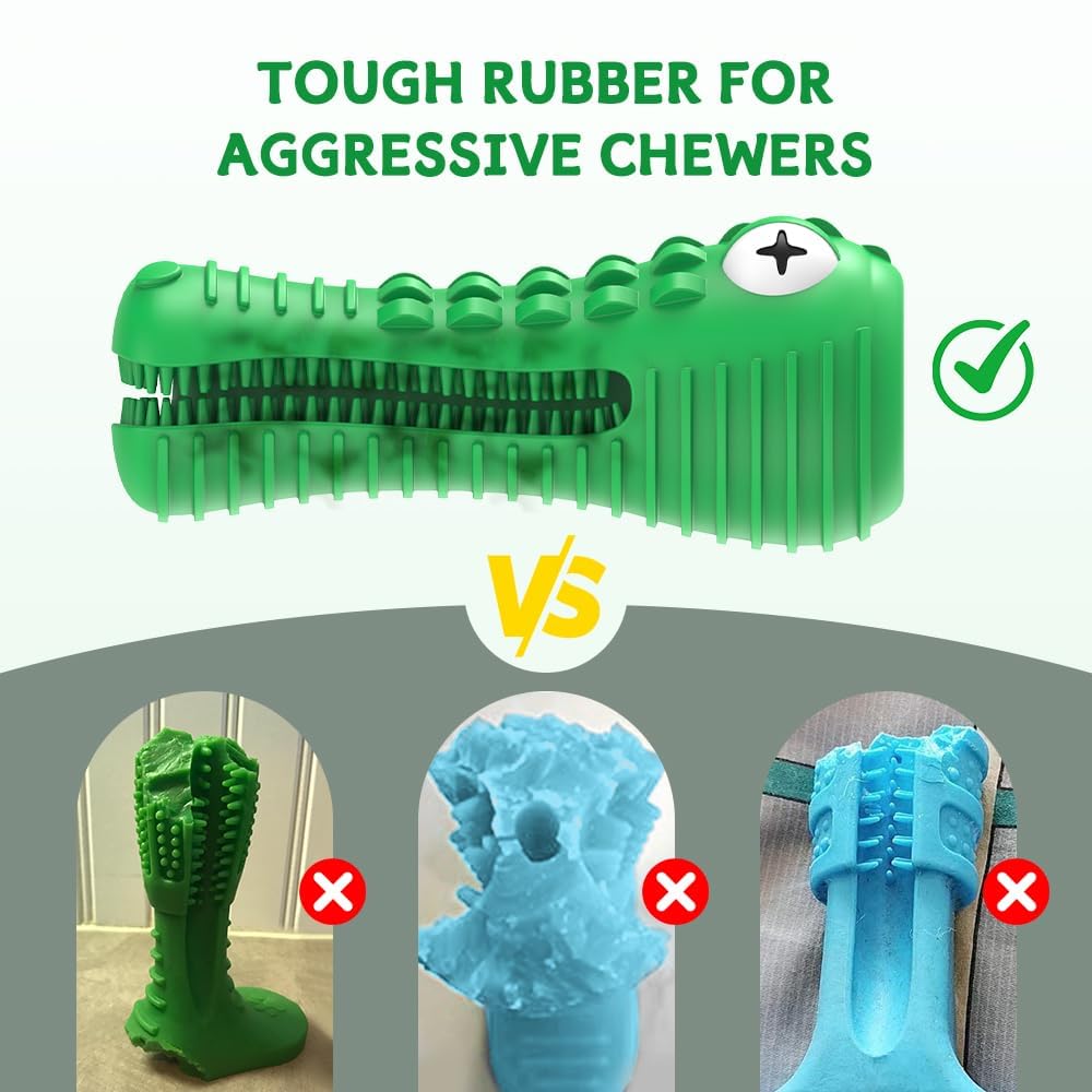 VRTOP gator toy bristles massage gums during chewing.