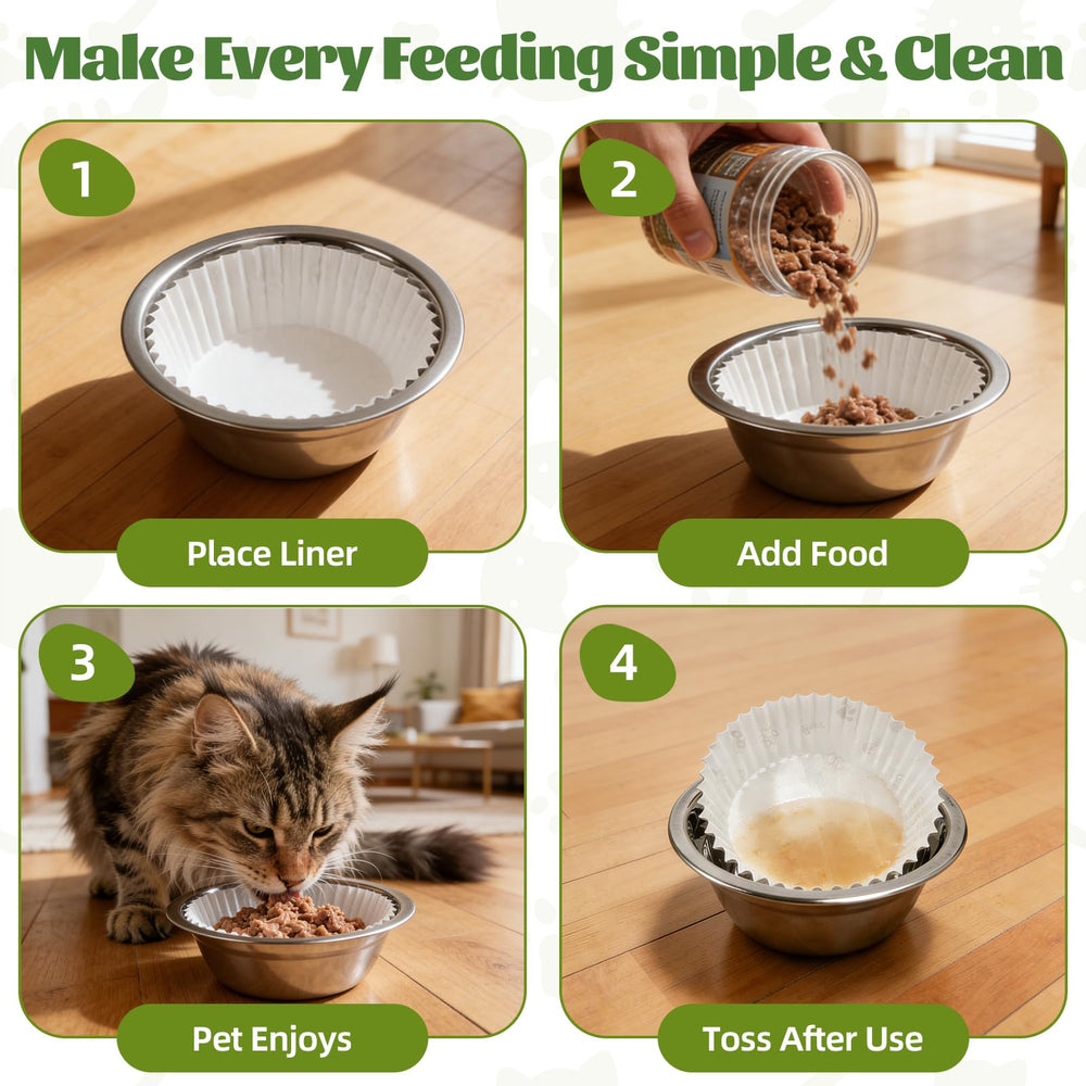 Vryapro liners for small pet meals keeping bowls neat