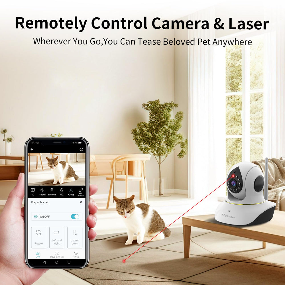 VSTARCAM night vision enabled view ideal for monitoring pets after dark
