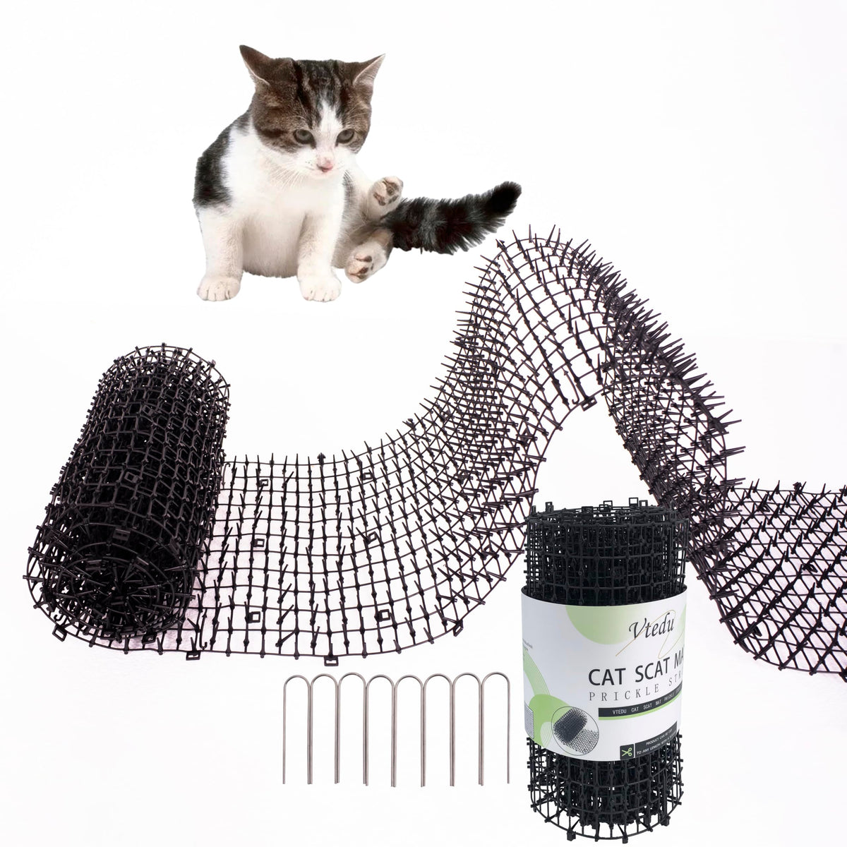 Vtedu Cat Scat Mat 6.5ft roll design ready for outdoor use and simple setup.