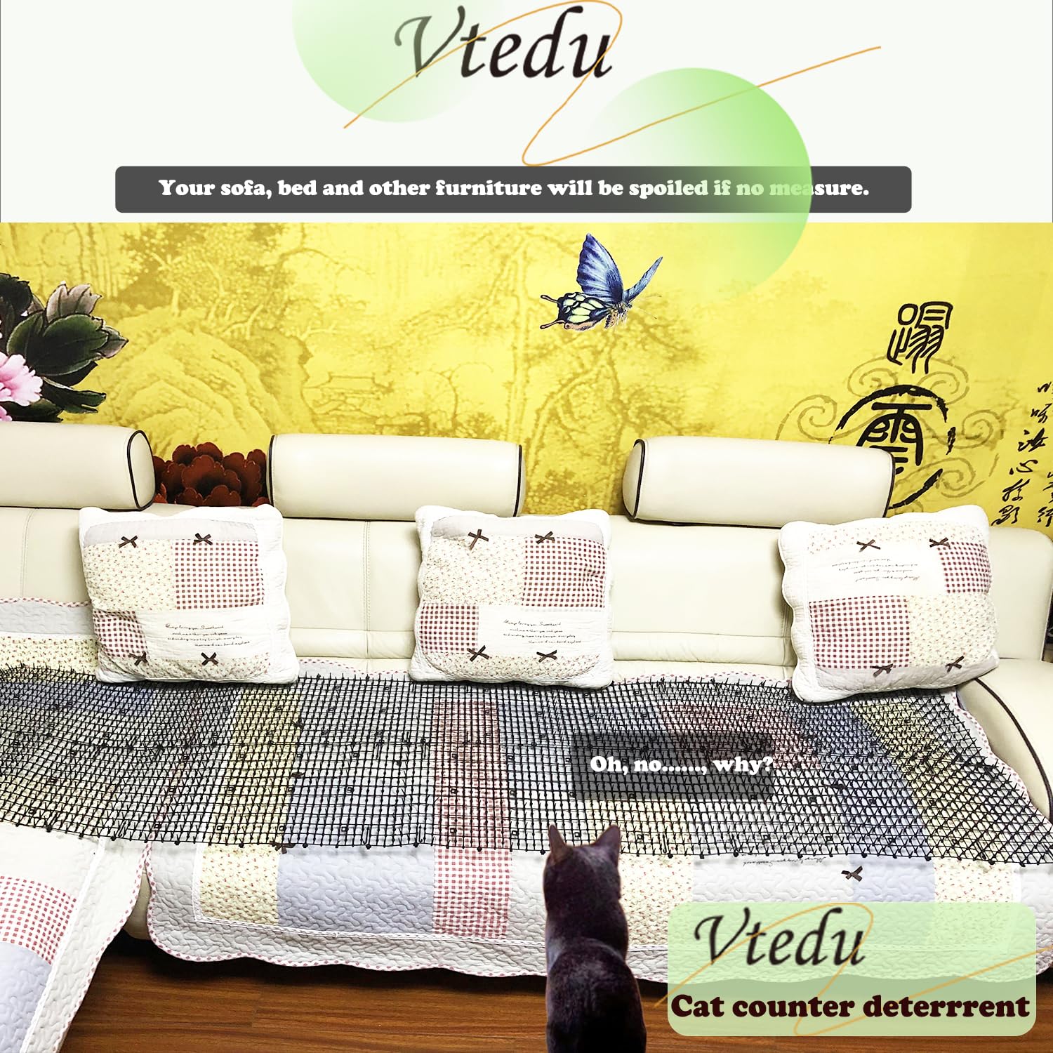 Vtedu cut-to-fit scat mat shown for area customization and coverage.