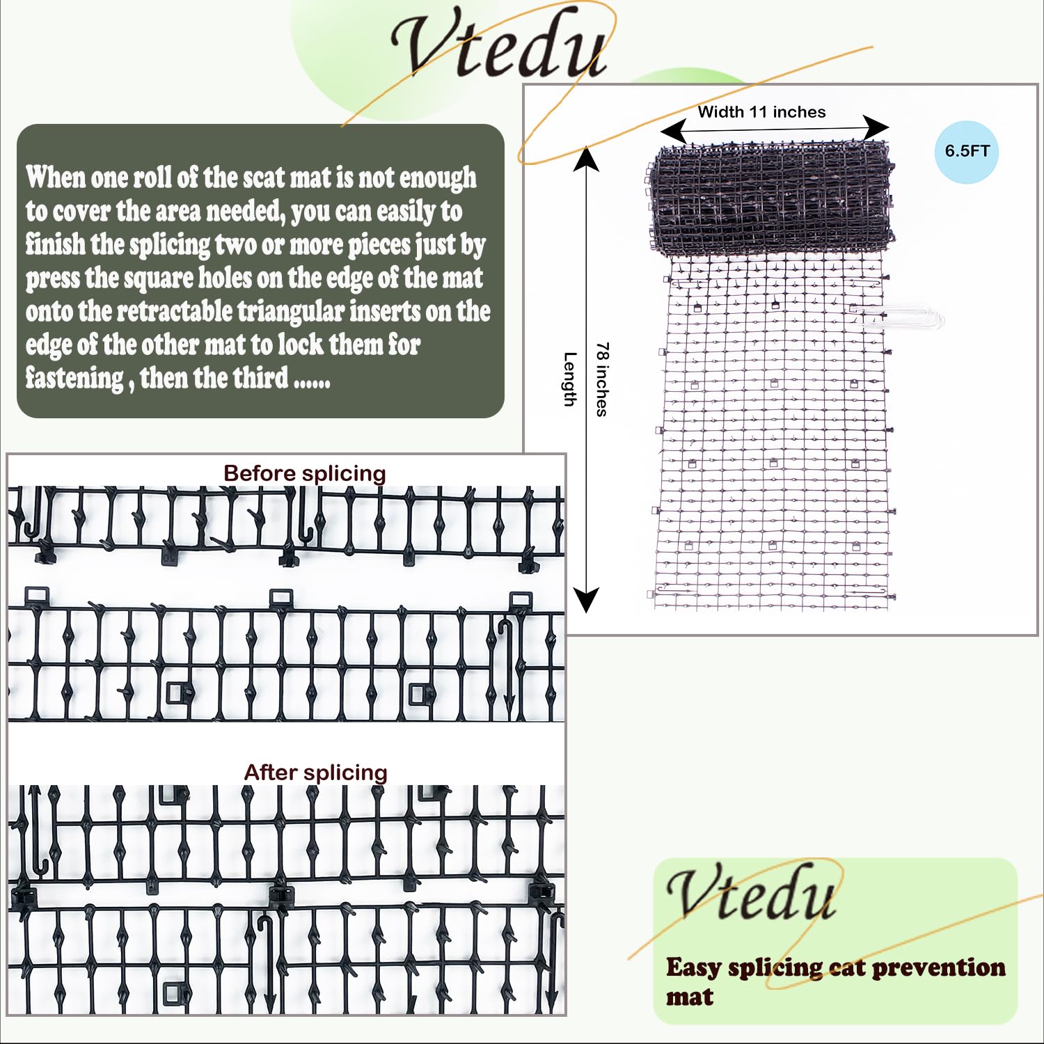 Vtedu easy installation and placement for quick setup.