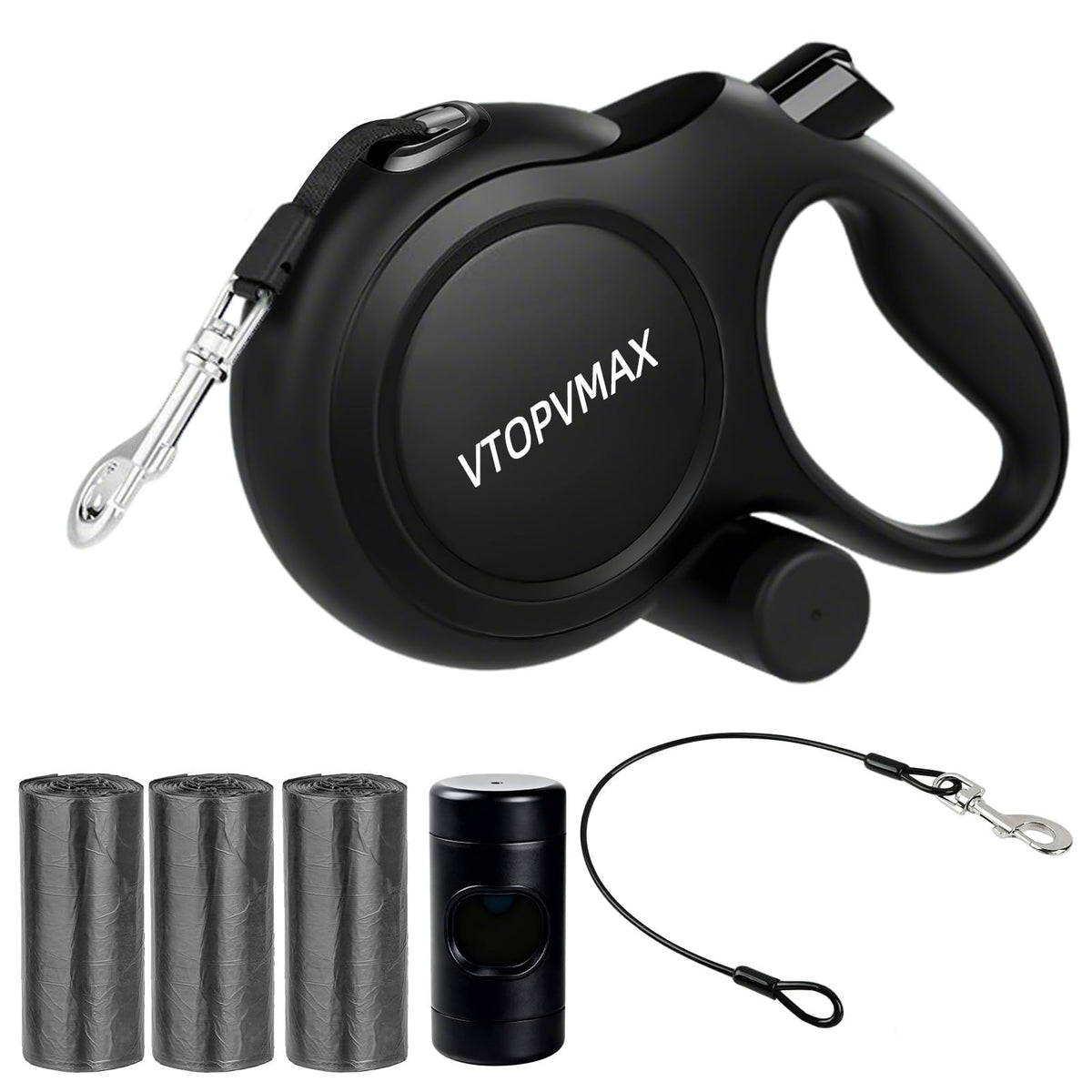 VTOPVMAX 26ft retractable leash extended for smooth, controlled walks.