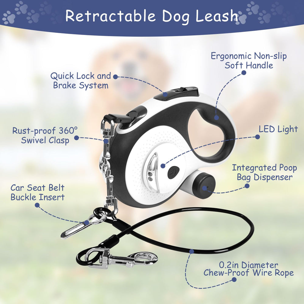6-in-1 dispenser with bags included on VTOPVMAX leash