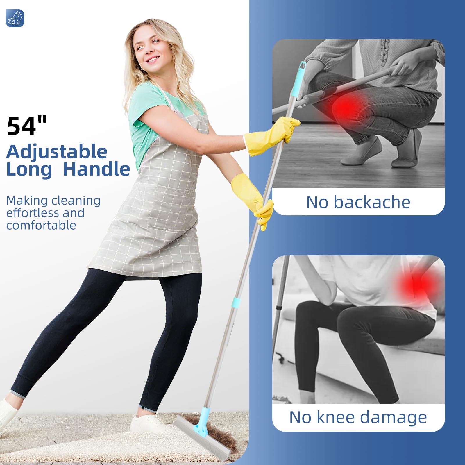 VTOPVMAX adjustable handle extends from 23 to 54 inches for comfortable cleaning.